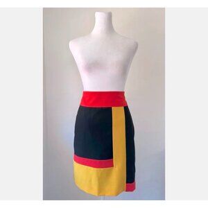 Worthington Sz 4 Cool Color Block Vintage Skirt  Adorable!!